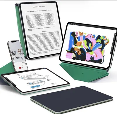 Weiche dynamische Folio Hülle dünnes veganes Leder Cover für iPad Mini 7/Mini 6