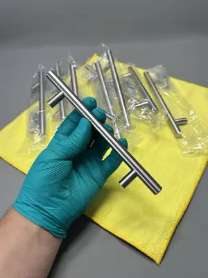 Küchen Schrankgriffe 128 mm gebürstet silber Schublade Kleiderschrank