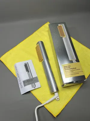 Heißbürste Haarglätter Kamm 3D beheizte Zähne Anti Verbrühungen Frizz frei