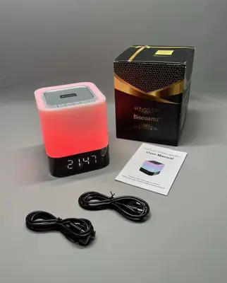 Kabelloser Nachtlicht Wecker Bluetooth Lautsprecher Tragbar