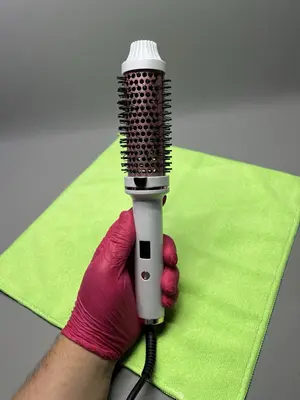 Natur Locken Haar Heißbürste Kamm 38mm 30S Schnell Erwärmen Glätteisen & Volumen