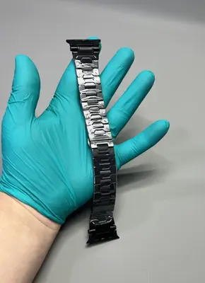 Schwarz Edelstahl Armband Ersatzband für Apple Watch 49mm 46mm 45mm 44mm