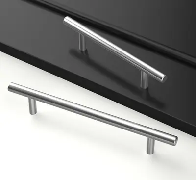 Küchen Schrankgriffe 128 mm gebürstet silber Schublade Kleiderschrank