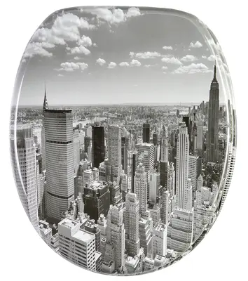 WC SITZ TOILETTENDECKEL KLODECKEL BRILLE DECKEL MIT ABSENKAUTOMATIK NEW YORK