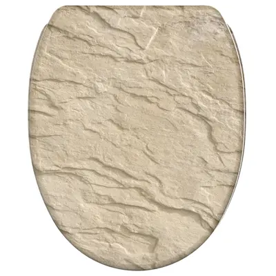 WC SITZ TOILETTENDECKEL KLODECKEL SITZE DECKEL MIT ABSENKAUTOMATIK SAND STONE