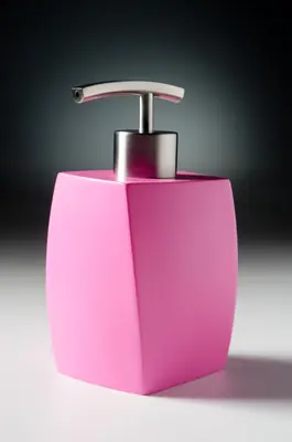 MODERNER SEIFENSPENDER MIT EDELSTAHLPUMPE, ELEGANTES DESIGN, WAVE PINK