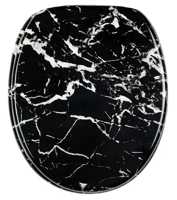 KLOBRILLE TOILETTENSITZ TOILETTENBRILLE WC BRILLE DECKEL SITZE MARMOR SCHWARZ
