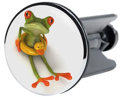 WASCHBECKENSTÖPSEL ABFLUSSSTÖPSEL STÖPSEL WC WASCHBECKEN ABFLUSS STOPFEN FROGGY