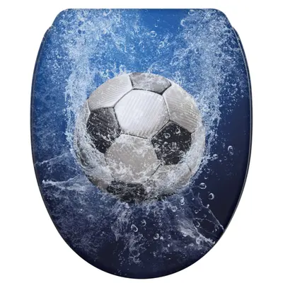 WC SITZ TOILETTENDECKEL KLODECKEL KLO SITZE DECKEL MIT ABSENKAUTOMATIK SOCCER