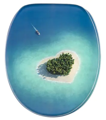 WC SITZ TOILETTENDECKEL KLODECKEL BRILLE DECKEL MIT ABSENKAUTOMATIK DREAM ISLAND