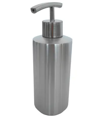 MODERNER SEIFENSPENDER MIT EDELSTAHLPUMPE, ELEGANTES DESIGN, EDELSTAHL, PURE