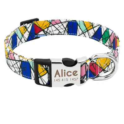 Hundehalsband Miro Mit Namen Telefonnummer Personalisiert Wunsch Gravur Nylon – neu – Sonstiges – überwiegend weiß