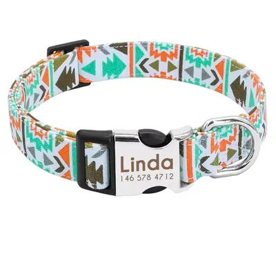 Hundehalsband Gipsy Mit Namen Telefonnummer Personalisiert Wunsch Gravur Nylon