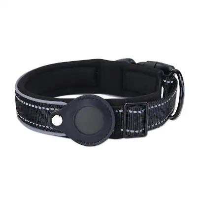 Hundehalsband Airtag Apple Finder Halsband Hunde Katzenhalsband Schwarz Leder – neu – Sonstiges – Foto 1 von 5