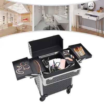Kosmetikkoffer Schminkkoffer Beautycase Friseurkoffer Make up Organizer Trolley – neu – Fitness & Kraftsport – überwiegend…