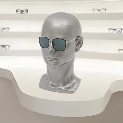 Männliche PVC Schaufensterpuppe Manikin Kopf Modell Haarbrille Display – neu – Fitness & Kraftsport – überwiegend weiß…