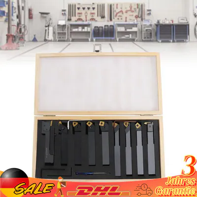 Drehmeißel Drehstahl HM Wendeplatten Set in Box 9 tlg. 20x20 mm für Drehbank DE – neu – Fitness & Kraftsport – überwiegend…