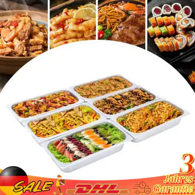 6-Pack GN Behälter GastroNorm Edelstahl Gastronomiebehälter 1/3 Größe 2.5" Tiefe – neu – Fitness & Kraftsport – überwiegend…