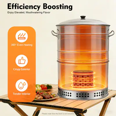 Grill Aus Edelstahl , Portable Charcoal Grills, Stainless Steel BBQ Grill Barrel – neu – Garten & Pflanzen – überwiegend…