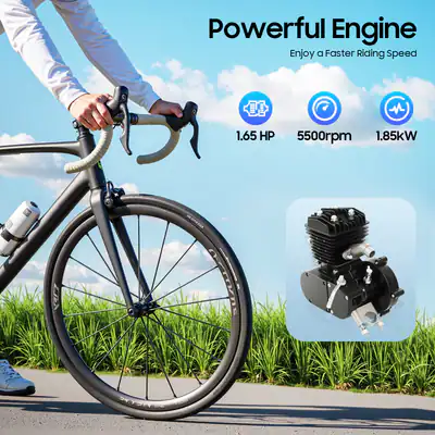 2-Takt Einzylinder Motor 80cc 1,85kw 1,65 PS Mountainbike Komplettmotor CDI – neu – Autos – überwiegend silber – Foto 1 von 5