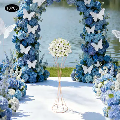 10tlg Metall Tischplatte Hochzeit Mittelstück Blume Trompete Vase Blumenstrauß – neu – Fitness & Kraftsport – überwiegend…