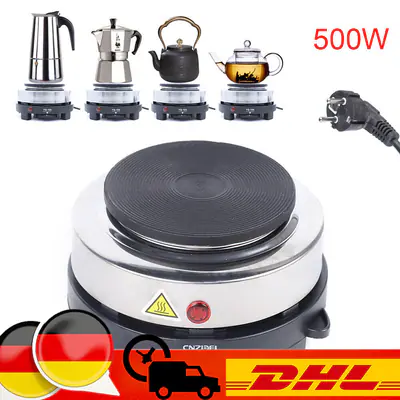 Elektrische Mini-Einzel-Kochplatte 500W Tragbar Single-Brenner-Kochfeld-Herd – neu – Fitness & Kraftsport – überwiegend…