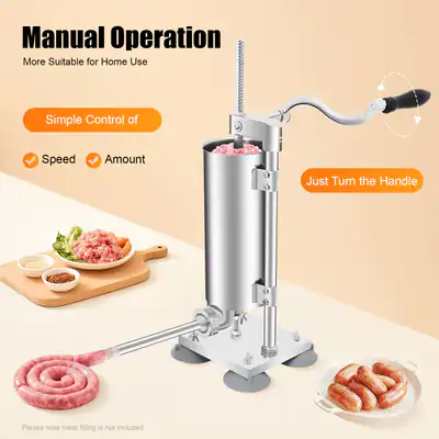3L Manuell Wurstfüller Edelstahl Wurstfüllmaschine Stehend Metall Wurst Füller – neu – Fitness & Kraftsport – überwiegend…
