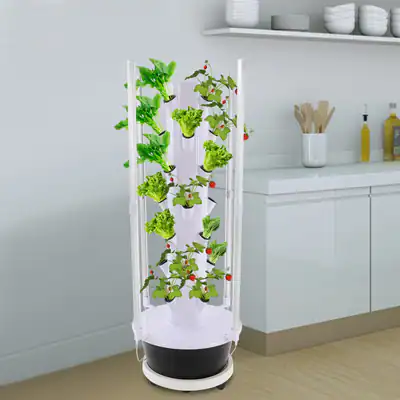 Hydroponik Turm Kit 7 Etagen 28 Löcher Hydroponisches Anbausystem Wachstumsturm – neu – Fitness & Kraftsport – überwiegend…
