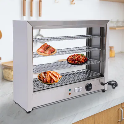4 Etagen Warmhaltevitrine Heiße Theke Speisenwärmer Warmhaltetheke 30-85°C 220V – neu – Fitness & Kraftsport – überwiegend…
