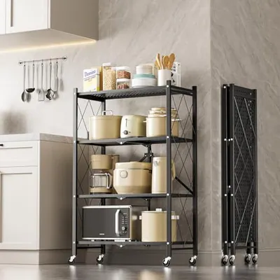 HEALSMART STRAPAZIERFÄHIGES 4-STUFIGES FALTBARES METALLGESTELL, 14,96" T X – neu – Möbel – überwiegend grau – Foto 1 von 5