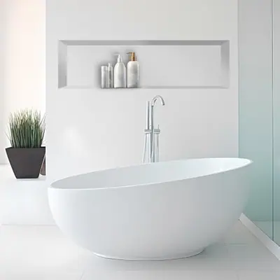 UNI-GREEN GROSSE RECHTECKIGE DUSCHNISCHE 14" X 50" (INNEN 12" X 48") MIT - – neu – Möbel – überwiegend beige – Foto 1 von 5