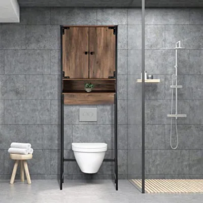 LANDIA HOME OVER THE WC BAD ORGANIZER ZUR AUFBEWAHRUNG, INDUSTRIAL - RUSTIKAL – neu – Möbel – überwiegend grau – Foto 1 von 5