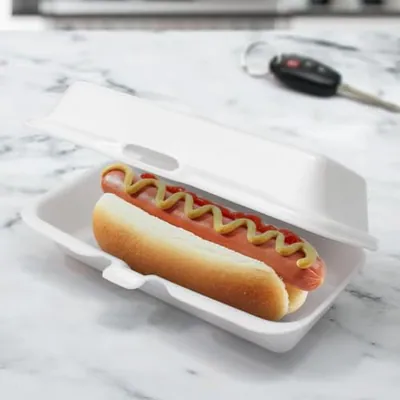 Dart 72HT1 Hot Dog Schaumstoff Klappbehälter, 7,13 x 3,75 Zoll (Kiste mit 500) – neu – Möbel – überwiegend weiß – Foto 1…