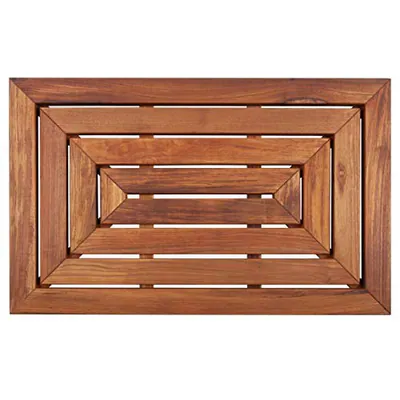 Nordic Style Premium Teak Dusch- und Badematte - Zoll Bodenbelag Dekor und – neu – Möbel – überwiegend weiß – Foto 1 von 3