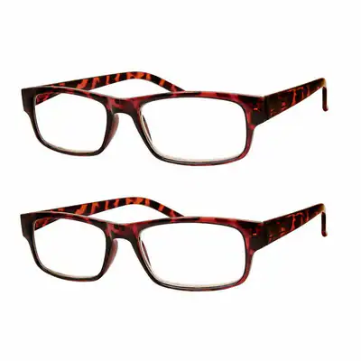 M+ Max Blaulicht Lesebrille, 2 Paar (rot Schildpatt) – neu – Sonstiges
