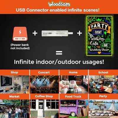 Woodsam LED Zeichnung Malbrett - 24" x 16" radierbar nicht poröses Glas - – gebraucht, gut – Sonstiges – überwiegend…