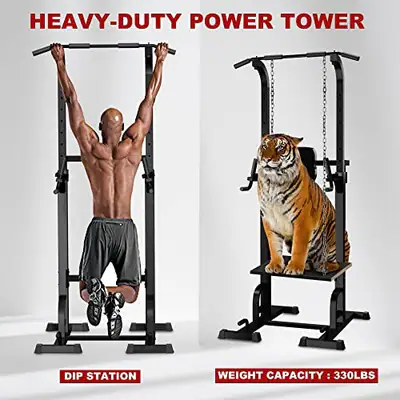Holleyweb Multifunktions Power Tower Dip Station, Klimmzug & Dip Ständer – neu – Sonstiges – überwiegend weiß – Foto 1 von 5