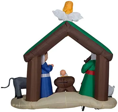 GEMMY 36707 WEIHNACHTEN 7' KRIPPE | LUFTGEBLASEN AUFBLASBAR – neu – Antiquitäten – überwiegend weiß – Foto 1 von 5