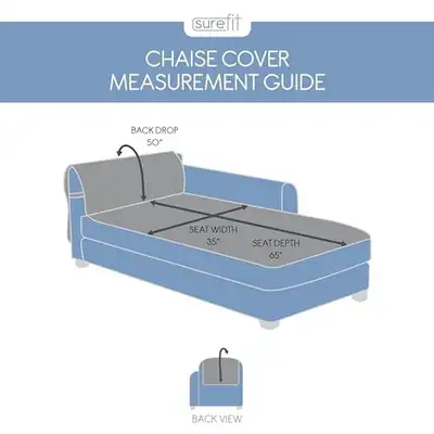 SureFit Deluxe Haustier Chaiselongue Abdeckung Möbelschutz, Plüsch Nerz ohne – neu – überwiegend weiß – Foto 1 von 4