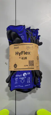 ANSELL HYFLEX 11-618 NYLON LEICHTER MEHRZWECKHANDSCHUH MIT - GRÖSSE 10 XL – neu – Sonstiges – überwiegend silber – Foto 1…
