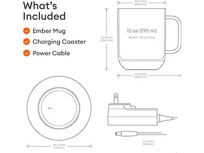 EMBER TEMPERATURKONTROLLE SMART MUG 2 14 OZ - WEISS – neu – Möbel – Foto 1 von 3
