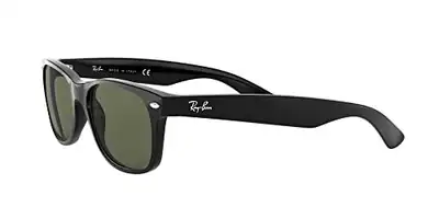 RAY-BAN UNISEX NEW WAYFARER ECKIGE SONNENBRILLE, SCHWARZ/G-15 GRÜN, - – gebraucht, gut – Sonstiges – Foto 1 von 5