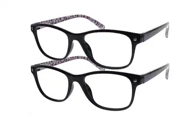 M+ CHLOE BLAULICHT LESEBRILLE, 2 PAAR (schwarz) – neu – Sonstiges