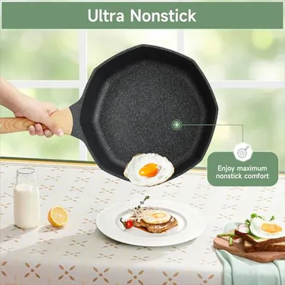 RealCool Töpfe und Pfannen Set Antihaftbeschichtet, 8-teilig Induktion – neu – Möbel – überwiegend weiß – Foto 1 von 5