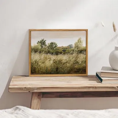 KBKBART Gerahmte Leinwand Wandbilder, Vintage Wiesenlandschaft Wandbilder, Retro – neu – Sonstiges – überwiegend beige…
