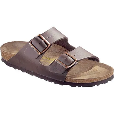 Birkenstock Unisex Arizona Birko-Flor dunkelbraune Sandalen - 7 W/5 M US – gebraucht, gut – Sonstiges