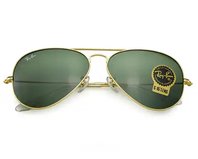 RAY BAN RAY-BAN SONNENBRILLE RB3025 AVIATOR CLASSIC GOLD GESTELL GRÜN - – gebraucht, gut – Sonstiges – Foto 1 von 4