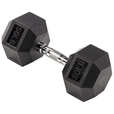 FITVIDS GUMMIGEHÜLLTE TRAININGS- & FITNESS-HEX-HANTEL, HANDGEWICHTE - SCHWARZ – neu – Sonstiges – Foto 1 von 5