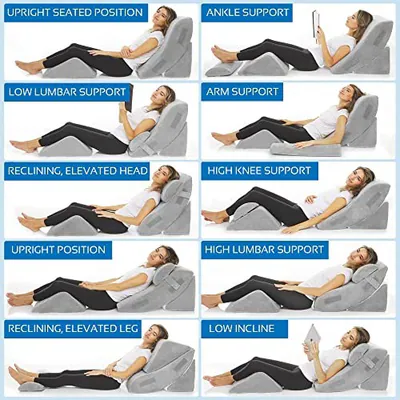 ALLSETT HEALTH 4-TEILIGES BETTKEILKISSEN-SET - ORTHOPÄDISCHES KEILKISSEN FÜR - – neu – Möbel – überwiegend weiß – Foto 1…