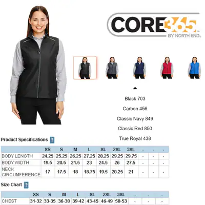 Core 365 CE703W Damen Techno Lite ungefütterte Weste – neu – Spielzeug – überwiegend weiß